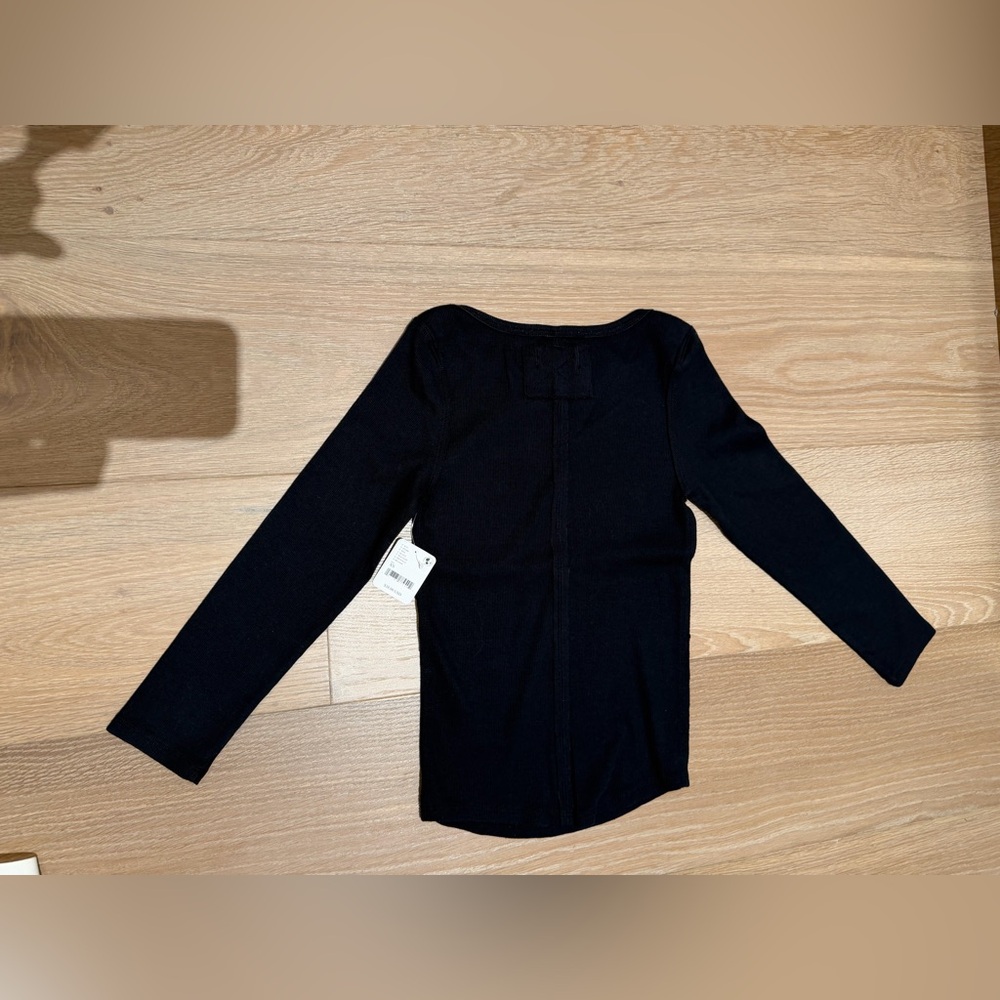 Free People Black Long Sleeve Top XS - Picture 3 of 4